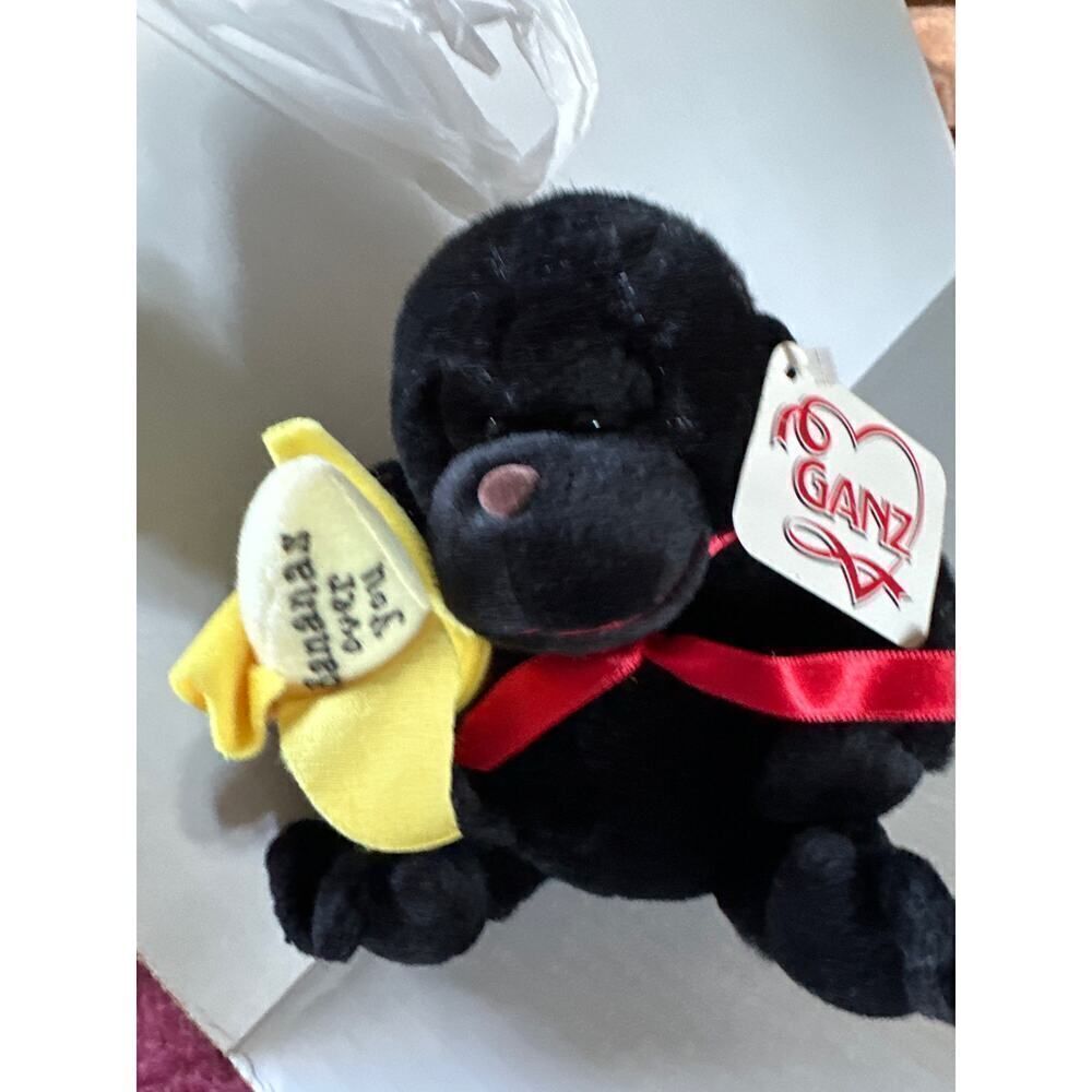 Ganz Stu Black Gorilla Monkey With Bananas Over You 1999 Vintage